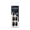 Picture of KISS imPRESS No Glue Mani Press On Nails, Color, 'All Black', Black, Medium Size, Coffin Shape, Includes 30 Nails, prep pad, mini nail file, manicure stick