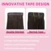 Picture of FUOTONBUTY Tape in Hair Extensions Human Hair 20 pcs/40g Double Stitched Real Human Hair Extensions Lightweight Invisible Thick Ends Tape in Hair Piece (Dark Brown to Black, 14 inch)
