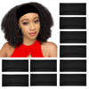 Picture of RITOPER Black 10 Pack Yoga Workout Headbands for Women and Girls, Wide Elastic Thick Head Bands Turban Head Wrap, Non Slip No Headache Sweat Bands for Hiking, Tennis, Cycling, Running