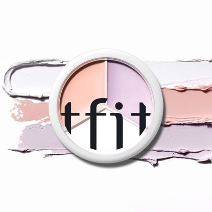 Picture of TFIT Cover Up Pro Concealer Palette - 3-in-1 Full Coverage Color Correcting Cream (Hydrating, 0.52 Oz) for Dark Circles, Spots, Puffiness (B01 Corrector, 0.52 Oz)