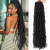 Picture of 30 Inch Soft Locs Crochet Hair Pre Looped Faux Locs Crochet Braids Curly Wavy Goddess Locs Dreadlocs Synthetic Hair For Black Women(30 Inch (Pack of 6), 1B)
