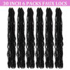 Picture of 30 Inch Soft Locs Crochet Hair Pre Looped Faux Locs Crochet Braids Curly Wavy Goddess Locs Dreadlocs Synthetic Hair For Black Women(30 Inch (Pack of 6), 1B)