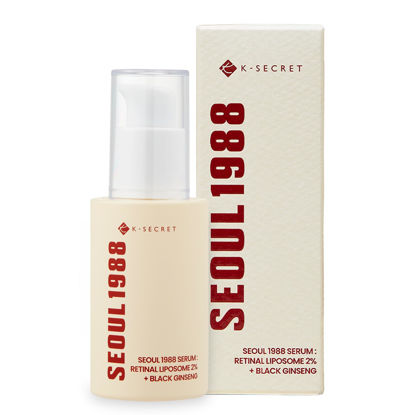 Picture of K-SECRET SEOUL 1988 Retinal Serum: Retinol Serum for Face Anti Aging Wrinkle Care - 2% Retinal Liposome Black Ginseng Niacinamide Bakuchiol Vitamin C & 3 Peptides - Korean Skincare Fragrance Free 30mL