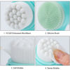 Picture of Beomeen Face Brush 2 in 1, Silicone Facial Cleansing Exfoliating Brush Soft Bristles Pore Deep Cleansing Manual Dual Face Wash Scrub Brush For Massaging, Makeup Skincare Removal, Gradient Blue