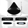 Picture of 8Pcs of Triangular Powder Puff Makeup Sponges, Made of Super-soft Velvet, Designed for Contouring, Eye, and Corner, Beauty Blender Foundation Mixing Container.(Black)
