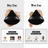 Picture of 8Pcs of Triangular Powder Puff Makeup Sponges, Made of Super-soft Velvet, Designed for Contouring, Eye, and Corner, Beauty Blender Foundation Mixing Container.(Black)