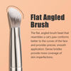 Picture of TEOYALL Under-Eye Concealer Brush, Small Flat Angled Synthetic Bristles Flawless Coverage Multitask Brush with Liquid Cream Powder