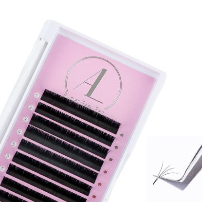 Picture of ALLOVE Eyelash Extension Cashmere Super Easy Fan Volume Lash Extensions 0.03mm C Curl 9mm Rapid Blooming Volume Lashes Self Fanning Lash Extension Supplies