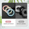 Picture of JessLab Spiral Hair Ties, 10 Pcs Traceless Phone Cord Hair Ties Plastic Coil Hair Ties Ponytail Holders No-Damage Hair Accessory for Girls Women Ladies, Color Assorted, Set 12