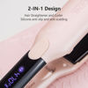Picture of ANGENIL Pro Titanium Flat Iron Hair Straightener 1.75" Wide, Salon Grade Dual Voltage Straightening and Curler 2-in-1 with Heat Resistant Silicone Mat, Adjustable Temp 240°F-470°F, 15s Fast Heating