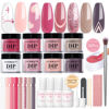 Picture of AZUREBEAUTY Dip Powder Nail Kit Starter Pink Blue Palette Acrylic Dipping Powder System