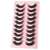 Picture of FARRED Natural Lashes Wispy False Eyelashes Fake Cat Eye Lashes Pack 10 Pairs Natural Look Lash Strips Fluffy Mink Eyelash Full Strip Lashes (C5 | 8-15MM)