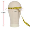 Picture of Leeven 21"-24" Poly Canvas Block Head Professional Mannequin Canvas Head for Making, Drying,Styling Wigs with Table Clamp Stand and Hair Edge Band 22 Inch