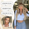Picture of Lativ Dirty Blonde Wig With Bangs Long Wavy Curly Ombre Blonde Wig with Dark Roots Synthetic Heat Resistant Wigs for Women Daily Party Use 26 Inches
