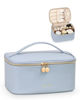 Picture of Prite Makeup Bag, Large Capacity Portable Travel Cosmetic Bag, Waterproof Makeup Organizer for Women with Handle and Divider(Blue)