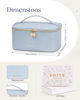 Picture of Prite Makeup Bag, Large Capacity Portable Travel Cosmetic Bag, Waterproof Makeup Organizer for Women with Handle and Divider(Blue)