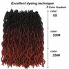 Picture of Eliza Wavy Gypsy Locs Ombre Crochet Hair 18" 8Packs/Lot Goddess Locs 100% Kanekalon Fiber Faux Locs African Roots Dreadlocs Synthetic Braiding Hair Extensions for Black Women(18",OM3T530350)