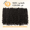 Picture of Yewell 14 Inch Goddess Box Braids Crochet Hair Curly Ends 9 Packs Pre Looped Boho Crochet Box Braids Bohemian Box Braid Crochet Hair For Black Women (14Inch 9Packs,4)