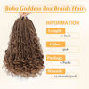 Picture of Yewell Goddess Box Braids Crochet Hair 10 Inch Boho Crochet Box Braids With Curly Ends,9 Packs Bohomian Box Braids Crochet Hair For Black Women Pre Looped Box Braids Crochet Hair (10Inch,30#)