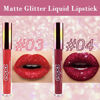 Picture of evpct 2Pcs Ruby Red & Dark Red Matte to Glitter Liquid Lipstick Long Lasting Lip Set Kit for Women Diamond Shiny Glitter Sparkly Glossy Metallic Shimmer Sparkle Waterproof Lipstick Lip Gloss 03+04