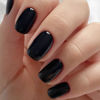 Picture of GLAMERMAID Press on Nails Extra Short Squoval, Valentine's Day Pure Black Gel Glue on Nails, 24Pcs Glossy Round Reusable UV Finish Fake Nails Acrylic False Nails Manicure Kits for Women