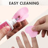 Picture of 400 PCS Embagol Eyelash Extension Glue Wipes Lint Free Nail Wipes Non-Woven Fabric Lash Glue Wipes Nail Polish Remover Wipes for Lash Extension Supplies (Pink)