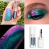 Picture of MAKI YIKA Glitter Eyeshadow Teal Liquid Multichrome Eyeshadows Long Lasting, Metallic Chameleon Eye Shadow Smudgeproof Holographic Eye Topper Glitters (#3 Dawn)