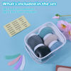 Picture of Travel Containers for Toiletries, GLAMFIELDS TSA Approved 2Pcs 1.7oz+3Pcs 1oz Travel Size Silicone Jars BPA Free, Leak-proof Travel Essentials with Lid for Cosmetic Face Hand Body Cream Grey (5Pack)