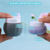 Picture of Travel Containers for Toiletries, GLAMFIELDS TSA Approved 2Pcs 1.7oz+3Pcs 1oz Travel Size Silicone Jars BPA Free, Leak-proof Travel Essentials with Lid for Cosmetic Face Hand Body Cream Grey (5Pack)
