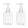 Picture of 100ml (3.4oz) Pump Bottle Dispenser Jansburg 2 Pack Refillable Flat Square Plastic Lotion Dispenser Leakproof Empty Lotion Pump Bottle for Essential Oil Soap Lotion Shampoo Clear