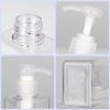 Picture of 100ml (3.4oz) Pump Bottle Dispenser Jansburg 2 Pack Refillable Flat Square Plastic Lotion Dispenser Leakproof Empty Lotion Pump Bottle for Essential Oil Soap Lotion Shampoo Clear