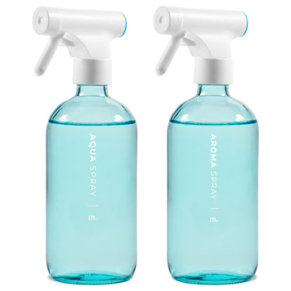 Picture of MAISONOVO Spray Bottle for Plants | 16.9 fl oz Blue x 2 with 16 Labels