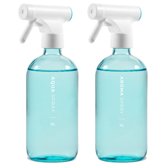 Picture of MAISONOVO Spray Bottle for Plants | 16.9 fl oz Blue x 2 with 16 Labels