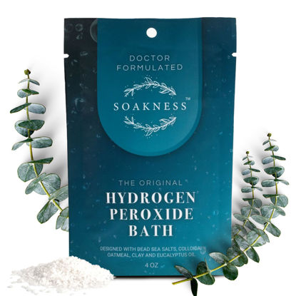 Picture of Hydrogen Peroxide Epsom Bath Salts - Soaking Aid, Energize, Detox, Cleanse, and Relaxation (1) Pack