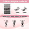 Picture of Individual Lashes 300pcs 20D+40D+50D Mixed Lash Clusters D Curl Cluster Lashes Natural Look Lash Clusters Extensions Cluster Lashes DIY Eyelash Extension Supplies (20D/40D/50D-0.07D, 10-18mm)