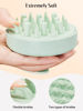 Picture of HEETA Hair Scalp Massager for Hair Growth, Shampoo Brush, Scalp Exfoliator with Soft Silicone Bristles, Scalp Scrubber for Dandruff Removal to Relieve Stress, Wet Dry Hair, Updated Material, Green