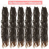 Picture of 22 Inch Soft Locs Crochet Hair Pre Looped 6 Packs Faux Locs Crochet Braids Curly Wavy Goddess Locs for Butterfly Locs Hair (22 Inch 6PACK 1B/27)