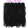 Picture of 24 Inch Faux Locs Crochet Hair Pre Looped 6 Packs Soft Locs Crochet Braids Goddess Locs Dreadlocs Synthetic Hair For Black Women (24 Inch (Pack of 6), 1#)