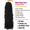 Picture of 24 Inch Faux Locs Crochet Hair Pre Looped 6 Packs Soft Locs Crochet Braids Goddess Locs Dreadlocs Synthetic Hair For Black Women (24 Inch (Pack of 6), 1#)