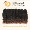 Picture of Yewell 14 Inch Goddess Box Braids Crochet Hair Curly Ends 9 Packs Pre Looped Boho Crochet Box Braids Bohemian Box Braid Crochet Hair For Black Women (14Inch 9 Packs,T30)