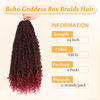 Picture of Yewell Goddess Box Braids Crochet Hair 24 Inch Boho Crochet Box Braids, 9 Packs Boho Box Braids Crochet Hair For Black Women Pre Looped Box Braids Crochet Hair (24Inch 9 Packs,TBUG)