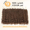 Picture of Yewell 9 Packs Goddess Box Braids Crochet Hair Boho Crochet Box Braids With Curly Ends Crochet Hair For Black Women, 14 Inch Pre Looped Bohemian Crochet Box Braids Hair (14Inch 9 Packs,30#)