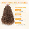 Picture of Yewell 9 Packs Goddess Box Braids Crochet Hair Boho Crochet Box Braids With Curly Ends Crochet Hair For Black Women, 14 Inch Pre Looped Bohemian Crochet Box Braids Hair (14Inch 9 Packs,30#)