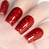 Picture of RARJSM Gel Nail Polish Sparkly Red Chunky Shimmer Iridescent Glitter Gel Polish 15ml Holographic Rainbow Effect Led UV Curing Required Soak off High Pigments Gel for Nail Art Christmas Manicure