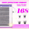 Picture of GAQQI Lash Clusters, GQ03 False Eyelashes DIY Lash Extensions D Curl 168PCS Cluster Lashes 14MM, Wispy and Natural Look (GQ03,14mm,D Curl)
