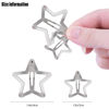 Picture of Star Hair Clips 2000s Y2K Snap Hair Barrettes Non Slip Star Hair Accessories Silver Metal Hair Clips for Girls Women -20 PCS 1.18", 1.57"