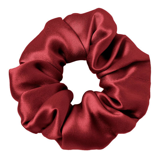 Picture of LILYSILK Silk Hair Scrunchies/Ties for Frizz & Breakage Prevention, 100% Mulberry, No Damage, Elastic ponytail Holders, 1Pc, Claret