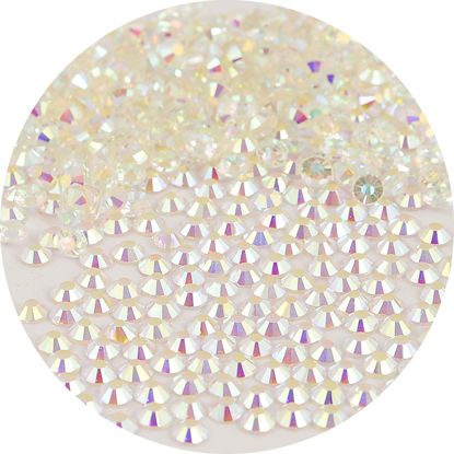 Picture of NCB Nancybeads 288pcs Flatback Round Glass Nail Art Rhinestones Crystal for DIY Making Accessories Shoes, Clothes, Face Art, Bags, Manicure (Starry Meteor, SS30 288pcs)