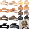 Picture of 16 Pack 4.4" Large Hair Clips,Claw Clips,Hair Clips for Women & Girls,4 Styles 4 Colors Internal tooth design Strong Hold Matte Claw Hair Clips for Women Thick Hair & Thin Hair, 90's Vintage Hair Clip