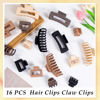 Picture of 16 Pack 4.4" Large Hair Clips,Claw Clips,Hair Clips for Women & Girls,4 Styles 4 Colors Internal tooth design Strong Hold Matte Claw Hair Clips for Women Thick Hair & Thin Hair, 90's Vintage Hair Clip